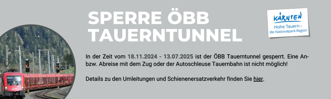Sperre ÖBB Tauerntunnel