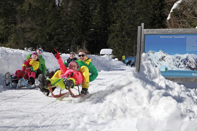 Rodel bei der Stockerhütte