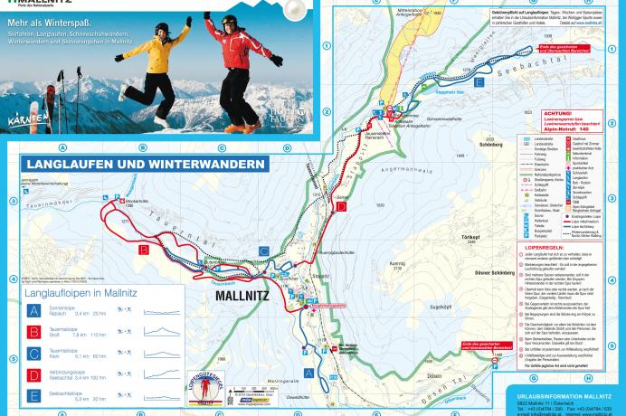 Langlauf- und Winterwanderwegekarte