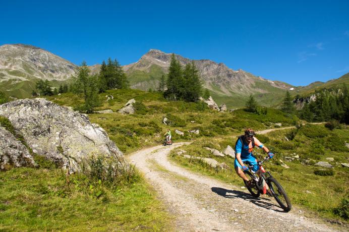 Mountainbiken auf der Jamnigalm