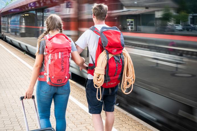 Klimaschonende Anreise am Bahnhof Mallnitz-Obervellach