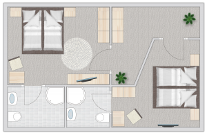 Grundriss Familienzimmer "Hochalmspitze"